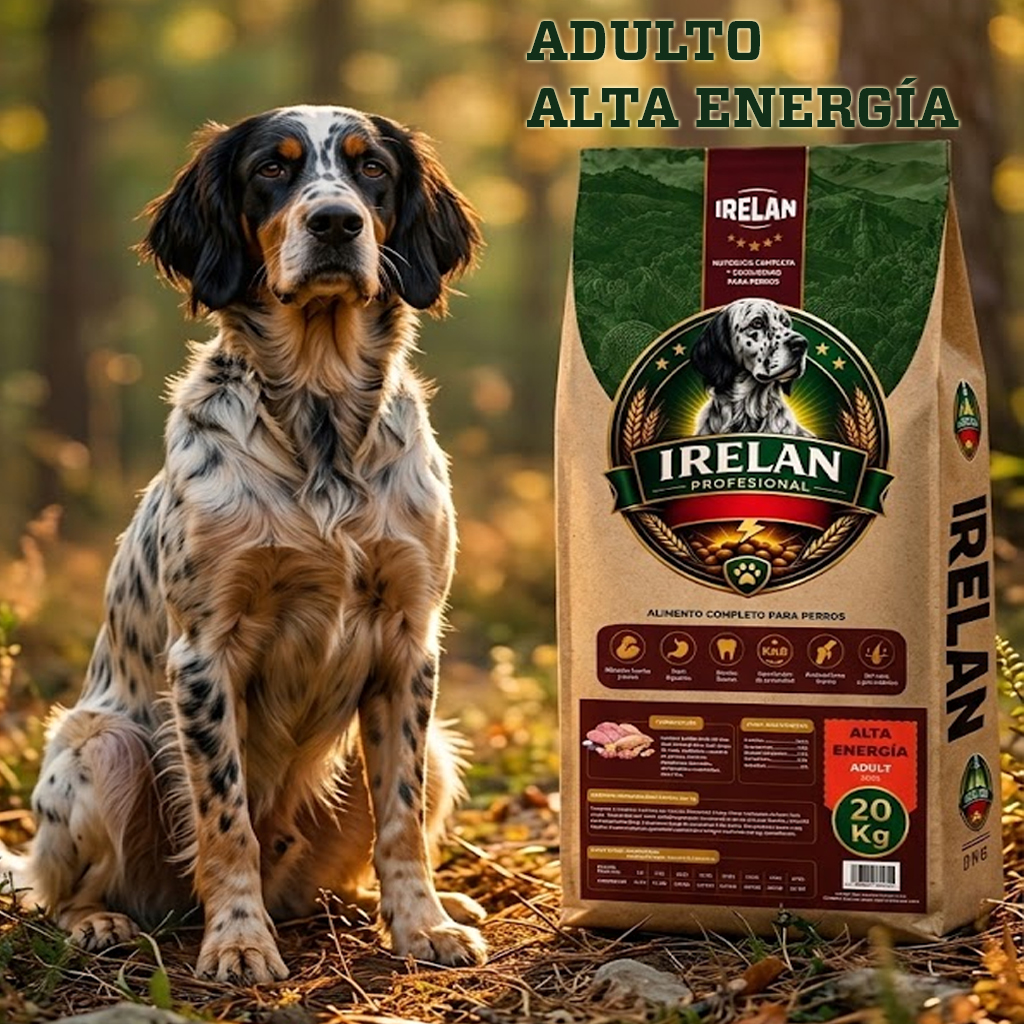 Pienso profesional Irelan Alta Energía para perros de actividad muy exigente
