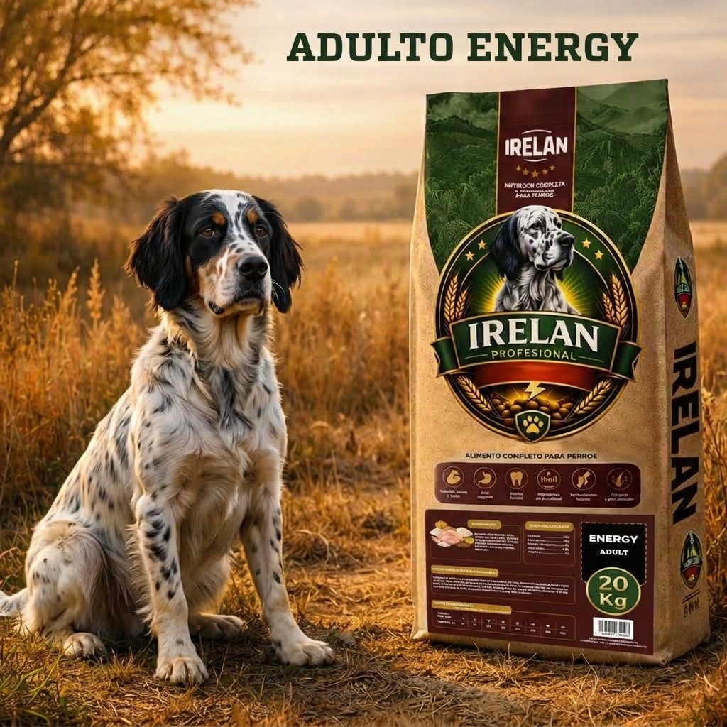 Pienso profesional Irelan Profesional Energy para perros con actividad elevada